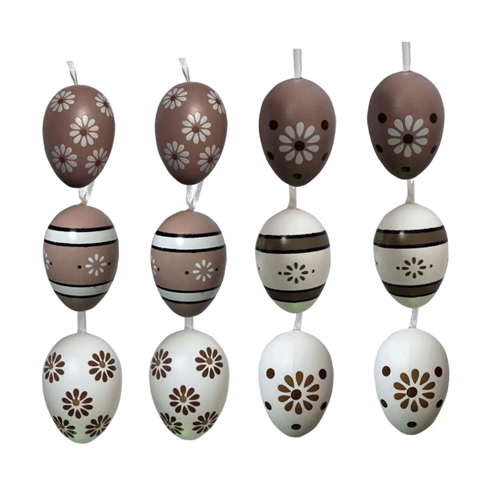 12x Easter Eggs Decorations Party Favors Tree Decoration Easter Hanging Ornaments for Indoor Craft Making Classroom Home Window