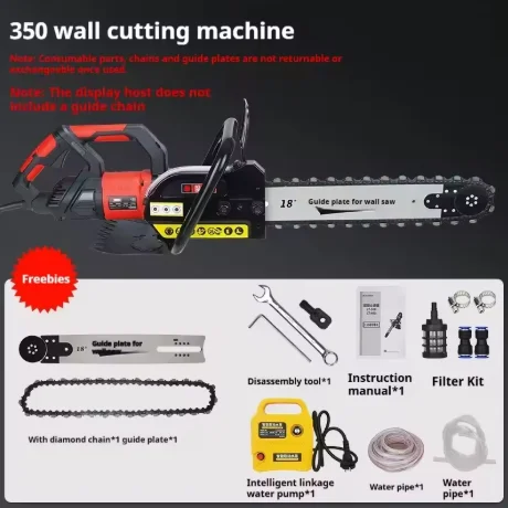 5000W Elektrische Betonmuurfrees, Zware Diamantkettingzaag, Baksteen- en Metselwerkzaagmachine, 20 Inch Sleufzaag Gereedschap