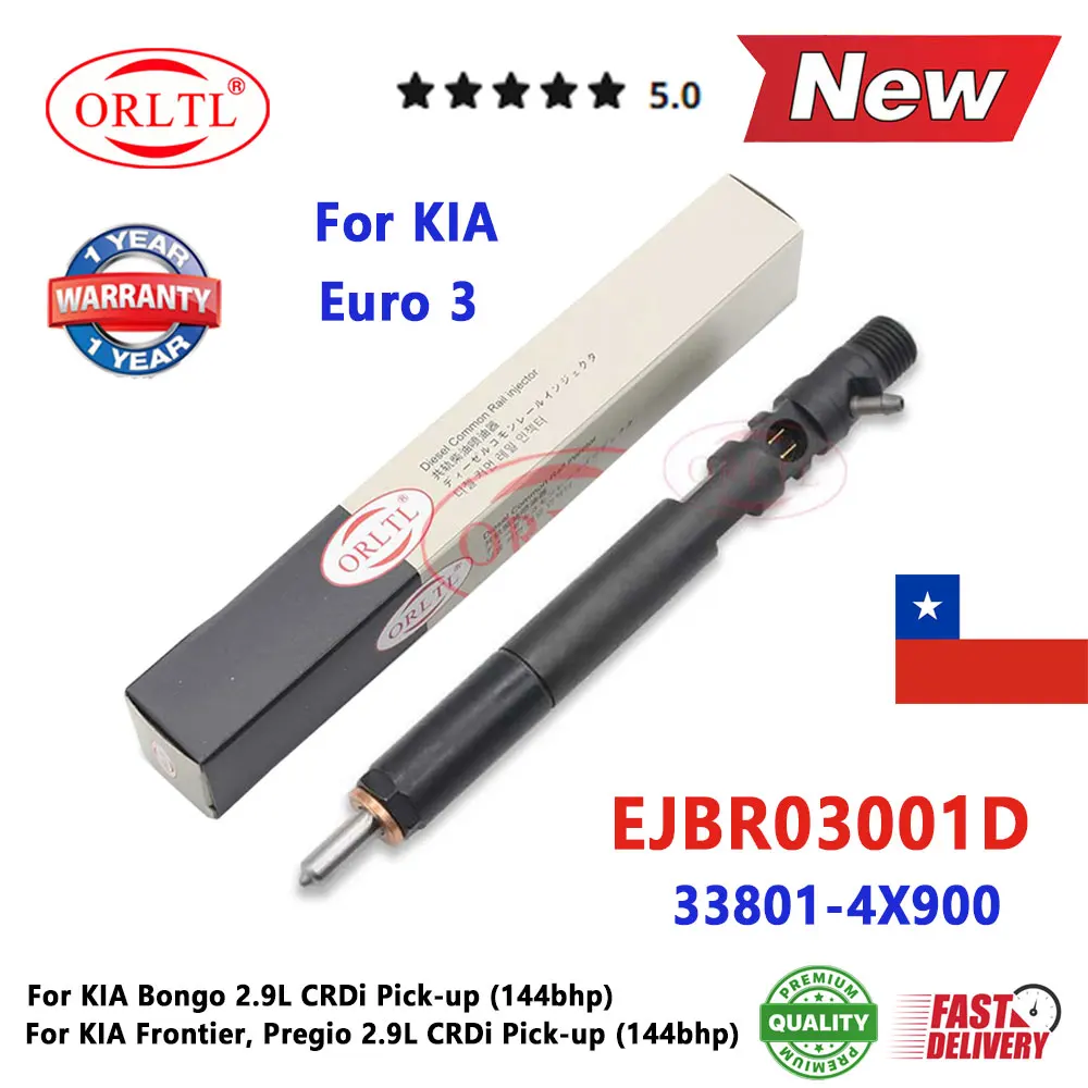 R03001D 33800-4X900 Common Rail Fuel Injector Sprayer EJBR03001D Diesel Injector Nozzle 338004X900 For Delphi KIA 2.9L CRDi