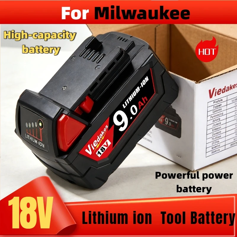 

For Milwaukee M18 HB8 Battery, For Milwaukee 18V 8.0Ah High Capacity Li-ion Battery, Durable Power Source for Heavy-Duty Tools