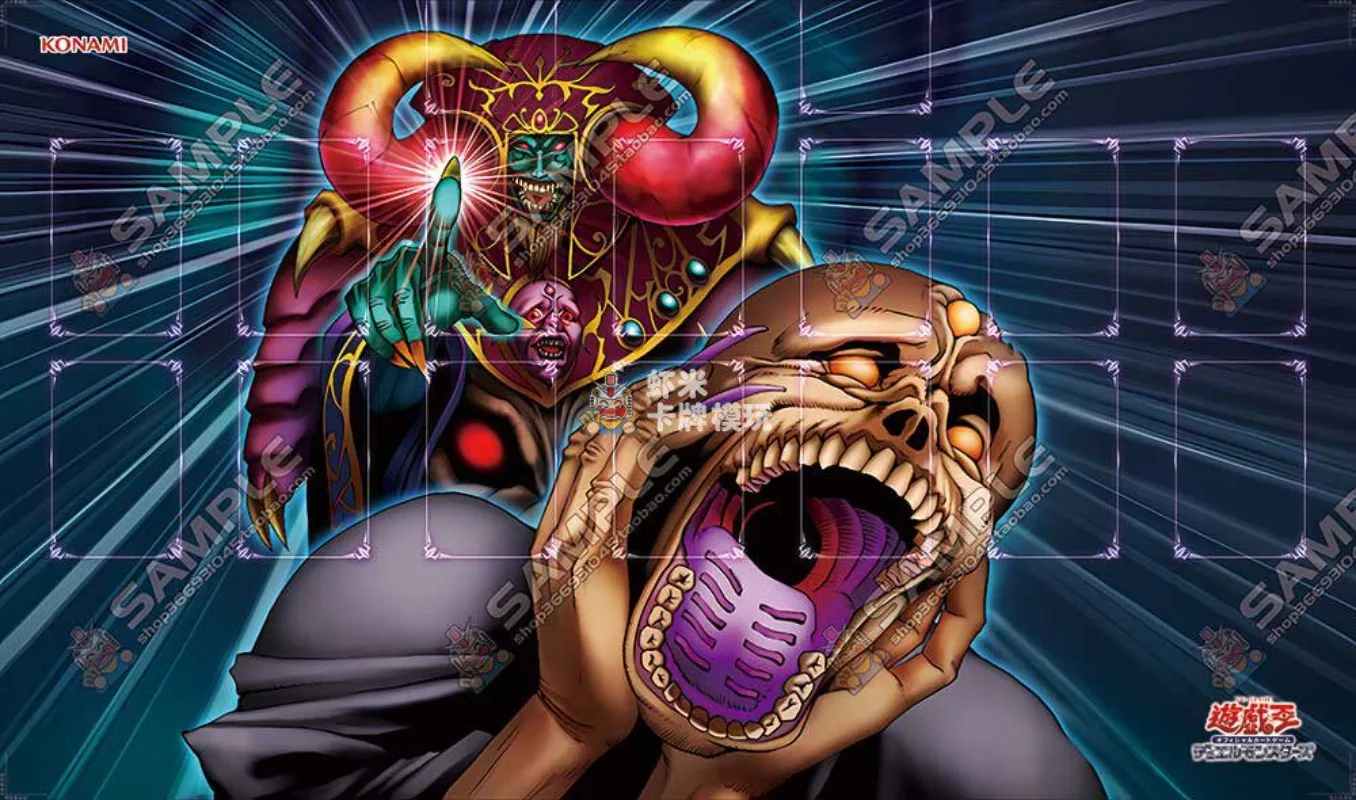 600x350mm Yu-Gi-Oh! Dark Ruler Ha Des Series 2mmStitched Edge Single Player Playmat Revived King Ha Des Board Game Card Mat Gift view 4