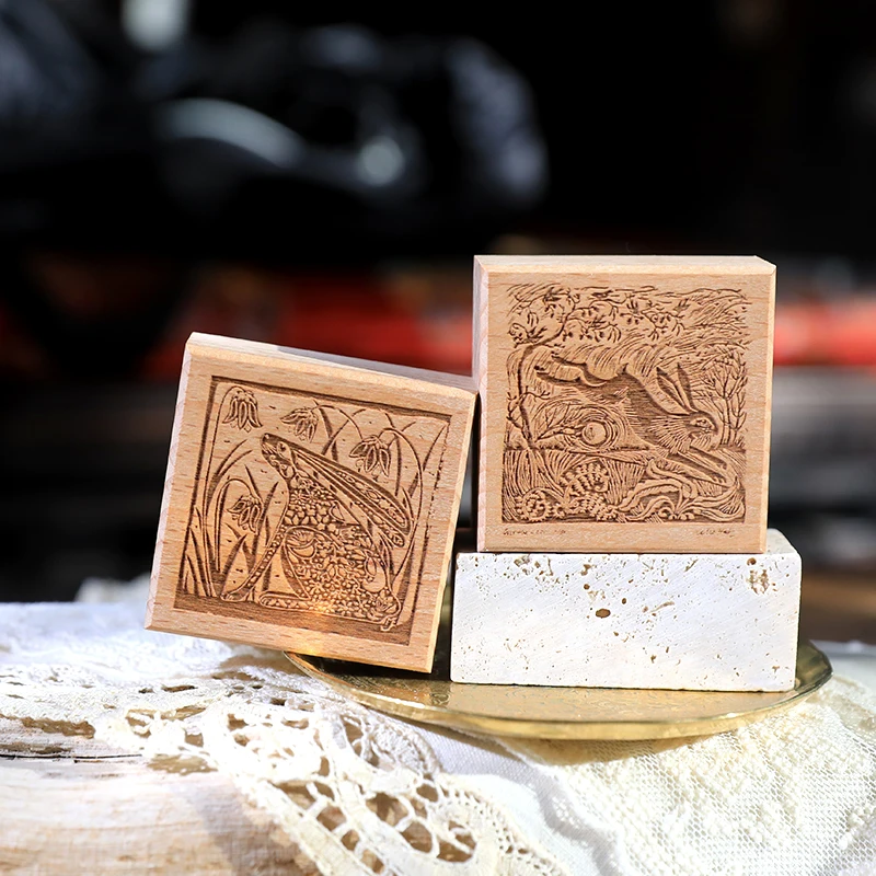 ختم خشبي من خشب الزان - تصميم خيالي أوروبي وأمريكي خفيف متعدد الاستخدامات على طراز الملح