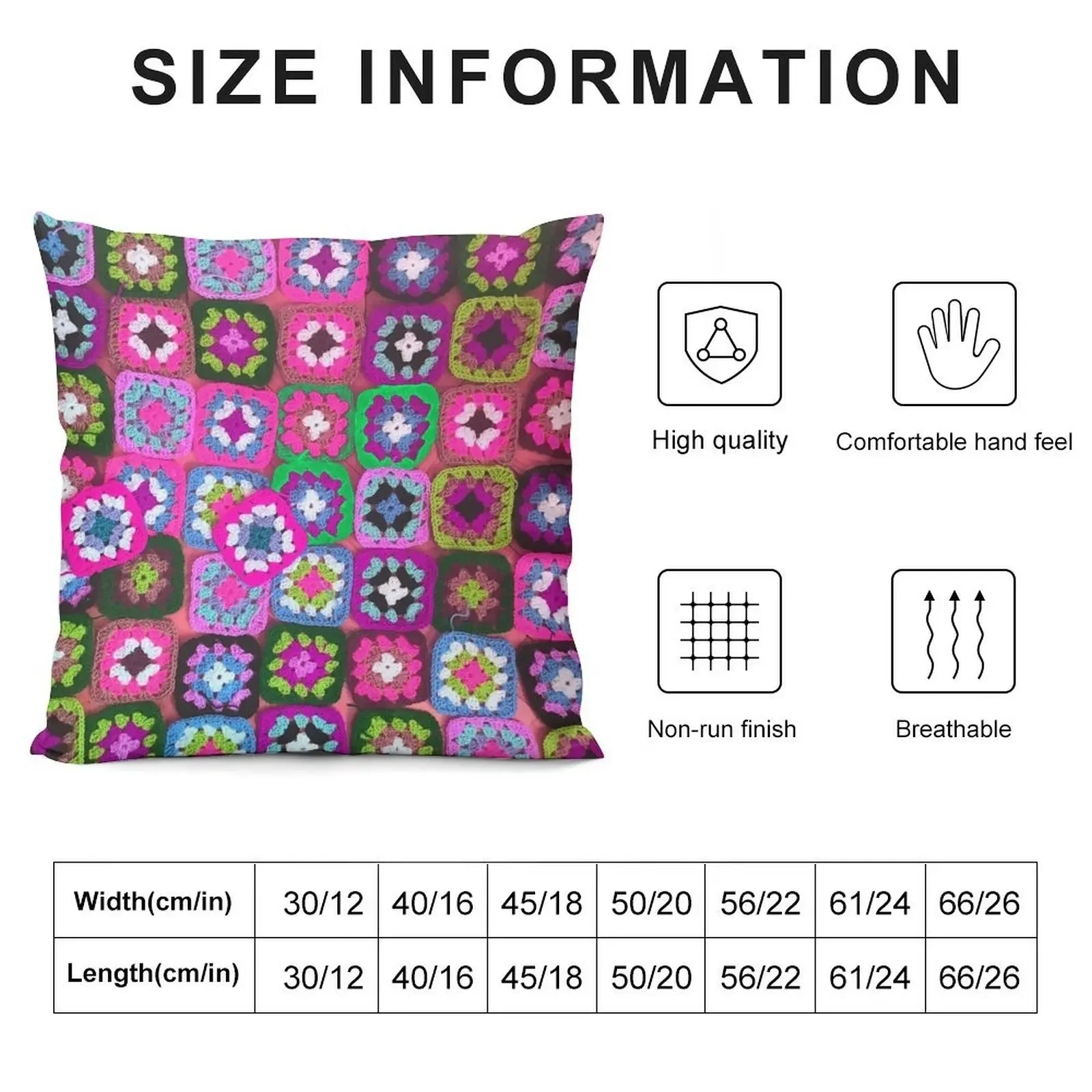 Crochet blanket granny square vintage Throw Pillow luxury throw pillow covers Christmas Covers Christmas Pillow Covers