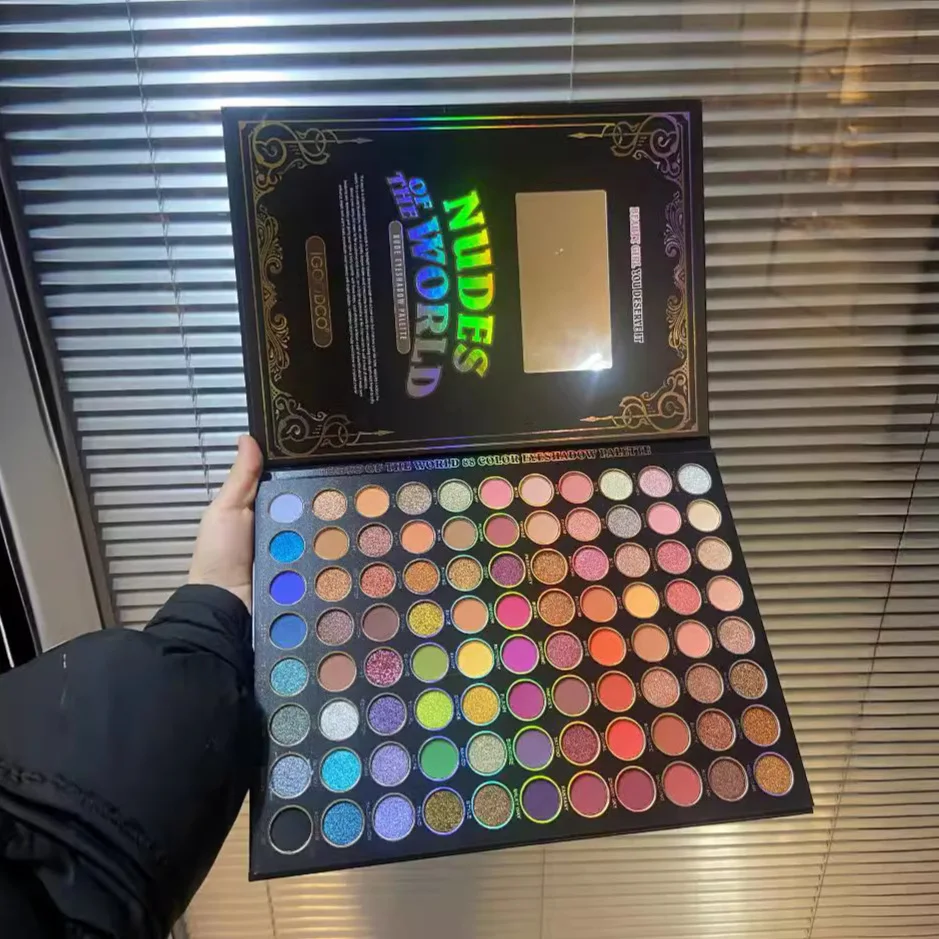 لوحة ظلال عيون لامعة لامعة مكونة من 88 لونًا تدوم طويلاً مقاومة للماء وغير قابلة للتلطخ لوحة مكياج متعددة الوظائف بيرليسسينت