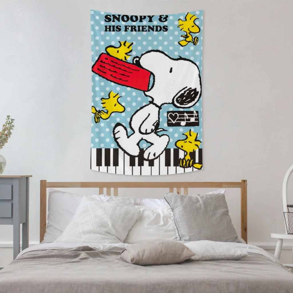 

Snoopy Peanuts Tapestry Room Décor Aesthetic Home Decoration Bedroom Wall Art