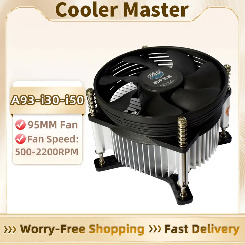 Cooler Master A93/I30/I50  CPU Cooler Radiator 95mm Quiet Fan Air Cooler For intel LGA775 LGA 1200 Socket dedicated Radiator