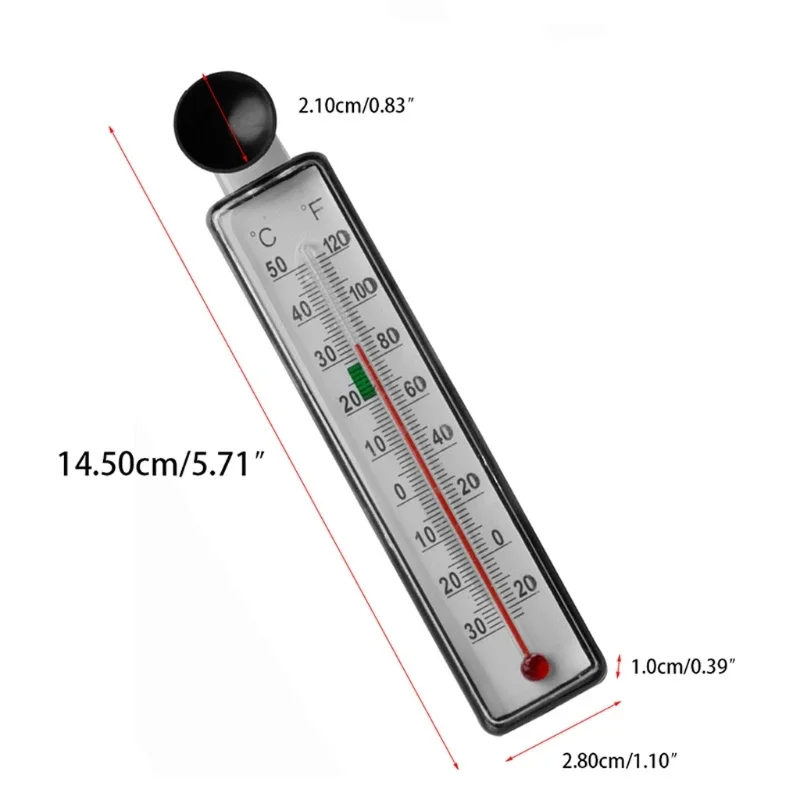 Aquarium Fish Thermometer Glass Meter Water Temperature Gauge Suction Cup