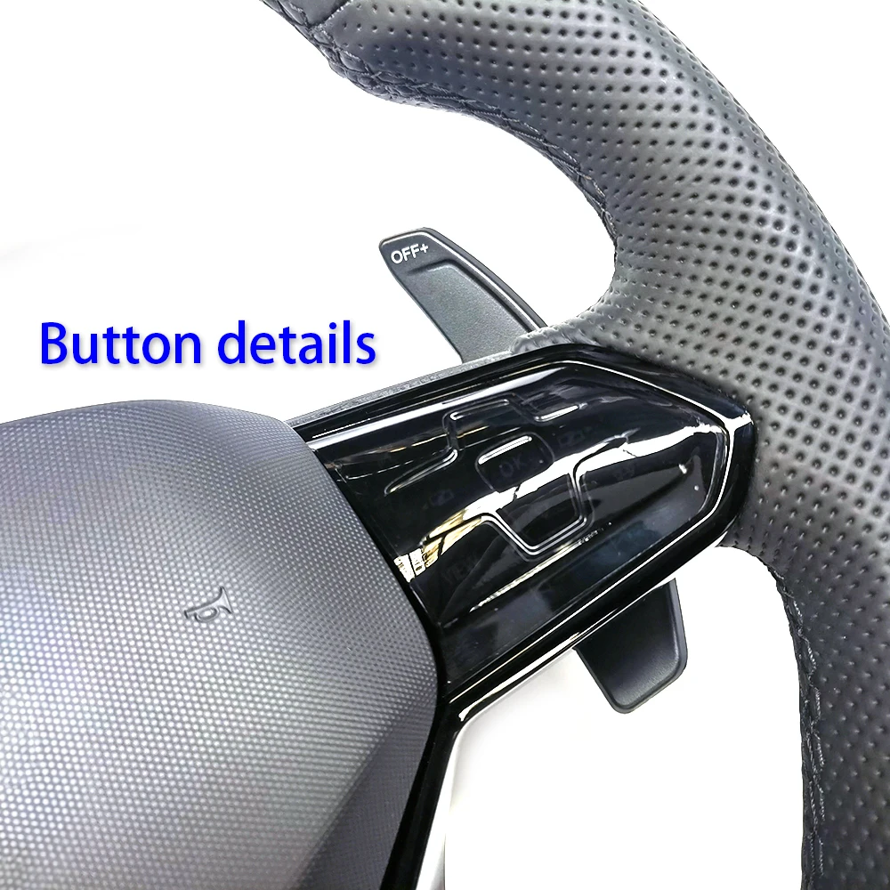 Sports version of painted black LCD touch multi-function steering wheel suitable for Volkswagen Arteon Jetta Golf Taos Tiguan ID