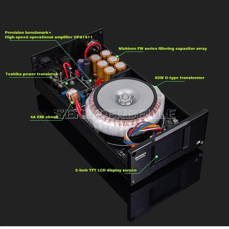 SPD-50PRO 50 Вт O-тип трансформатор HiFi малошумящий линейный источник питания постоянного тока 12 В 4 А для аудио USB-декодера