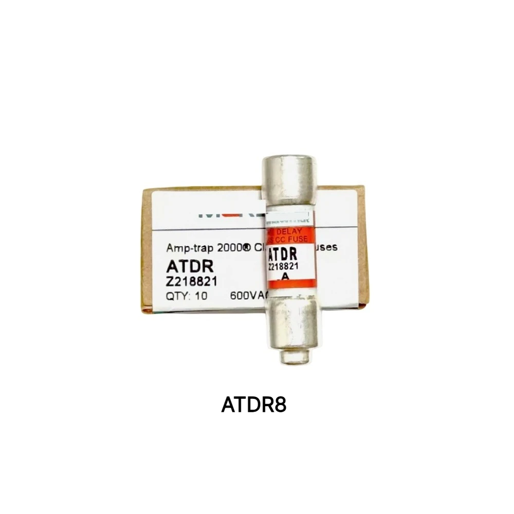 ATDR8 Class CC Time-Delay Current Limiting Cartridge Fuse 8A 600VAC 300VDC Motor PLC Circuit Protection 【10-Pack】 OEM