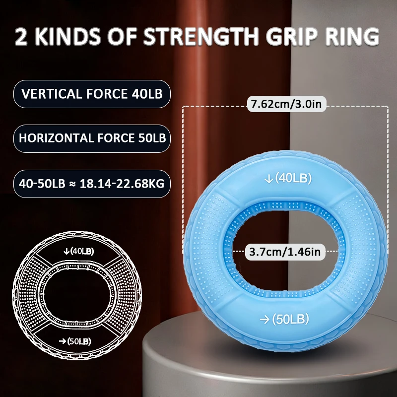 Silikon-Handtrainer Fingertrainer-Ring Handkrafttrainer-Ring Stressabbau Fitness-Studio Heimtraining Übungs-Fitnessgerät