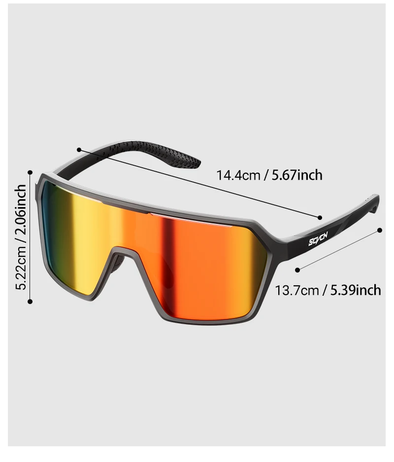SCVCN Photochrome Sonnenbrille für Herren, Fahrradbrille, UV400n, Damen-Fahrbrille, MTB, Rennrad, Sport, Wandern, Eyewear, Laufen – Detail 26
