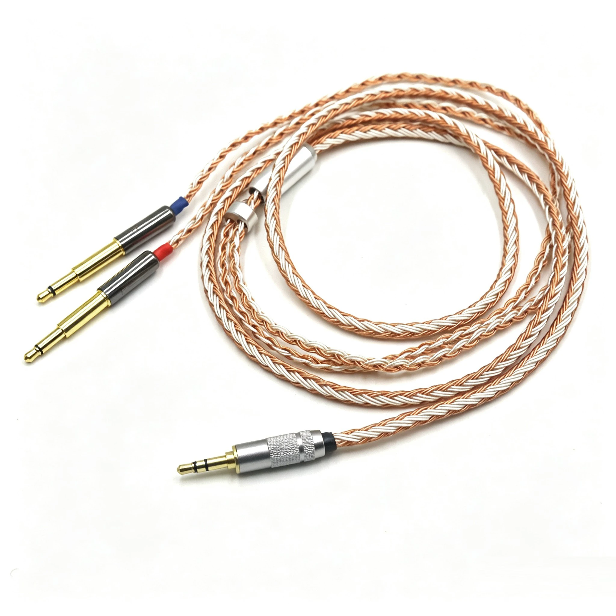 Copper-Silver Blend Braided 16 Core HiFi Headphone Upgrade Cable Compatible with Meze 99 109 Pro Classics NEO NOIR