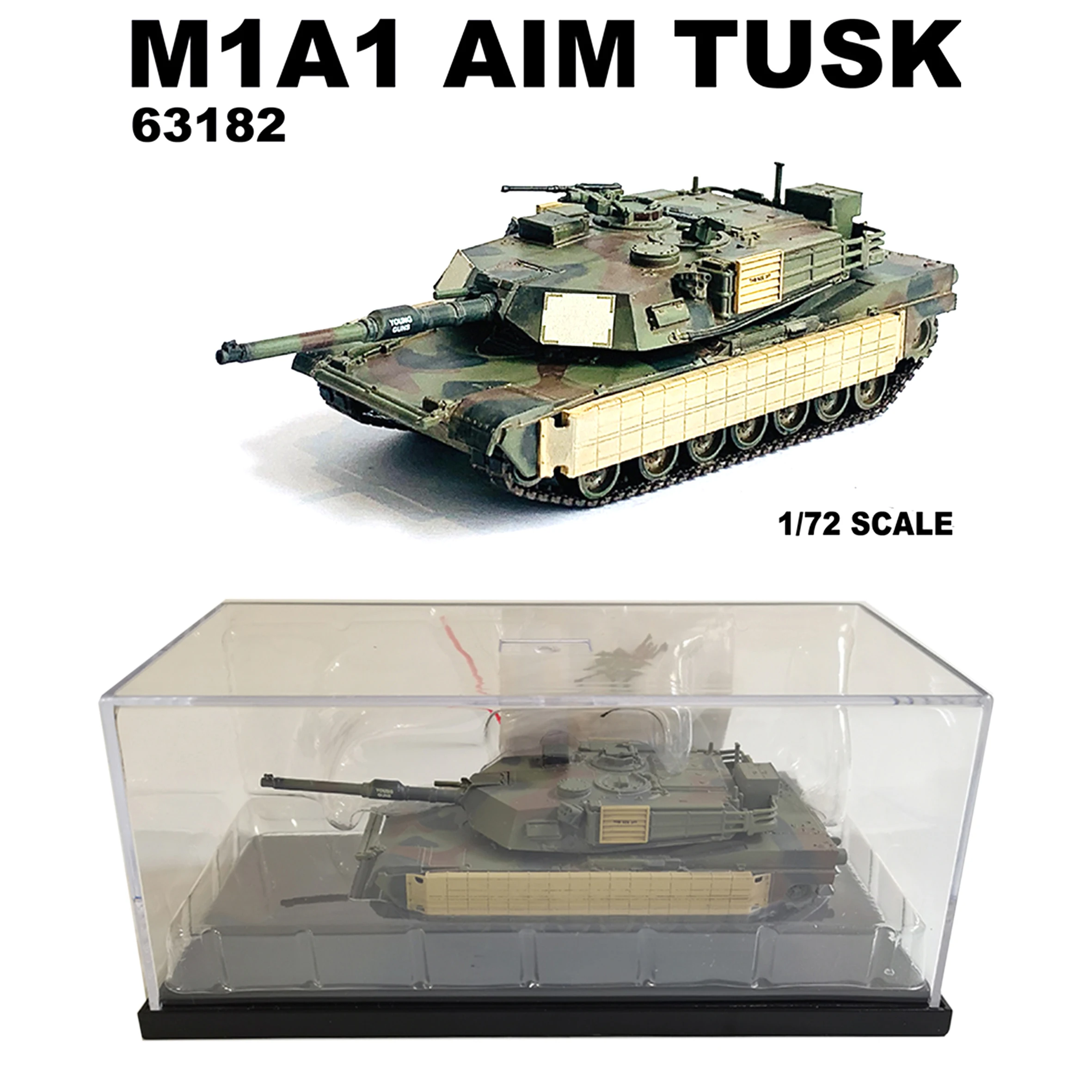 

1: 72 DG63182 US M1A1 AIM TUSK Main Battle Tank Model Finished product collection model