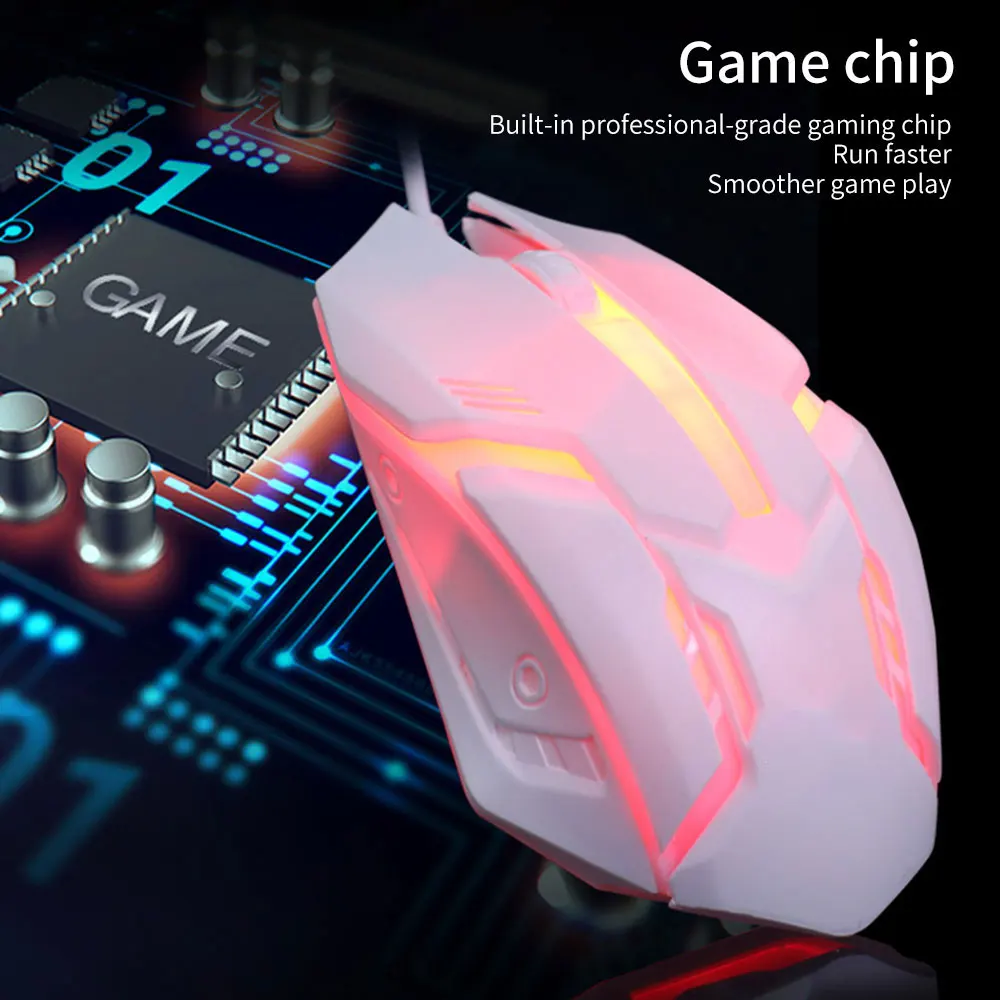 S1 Bedrade Gaming Muis Met Led Backlight 2000Dpi Usb Interface Stille Kantoormuis Geschikt Voor Desktop Laptop