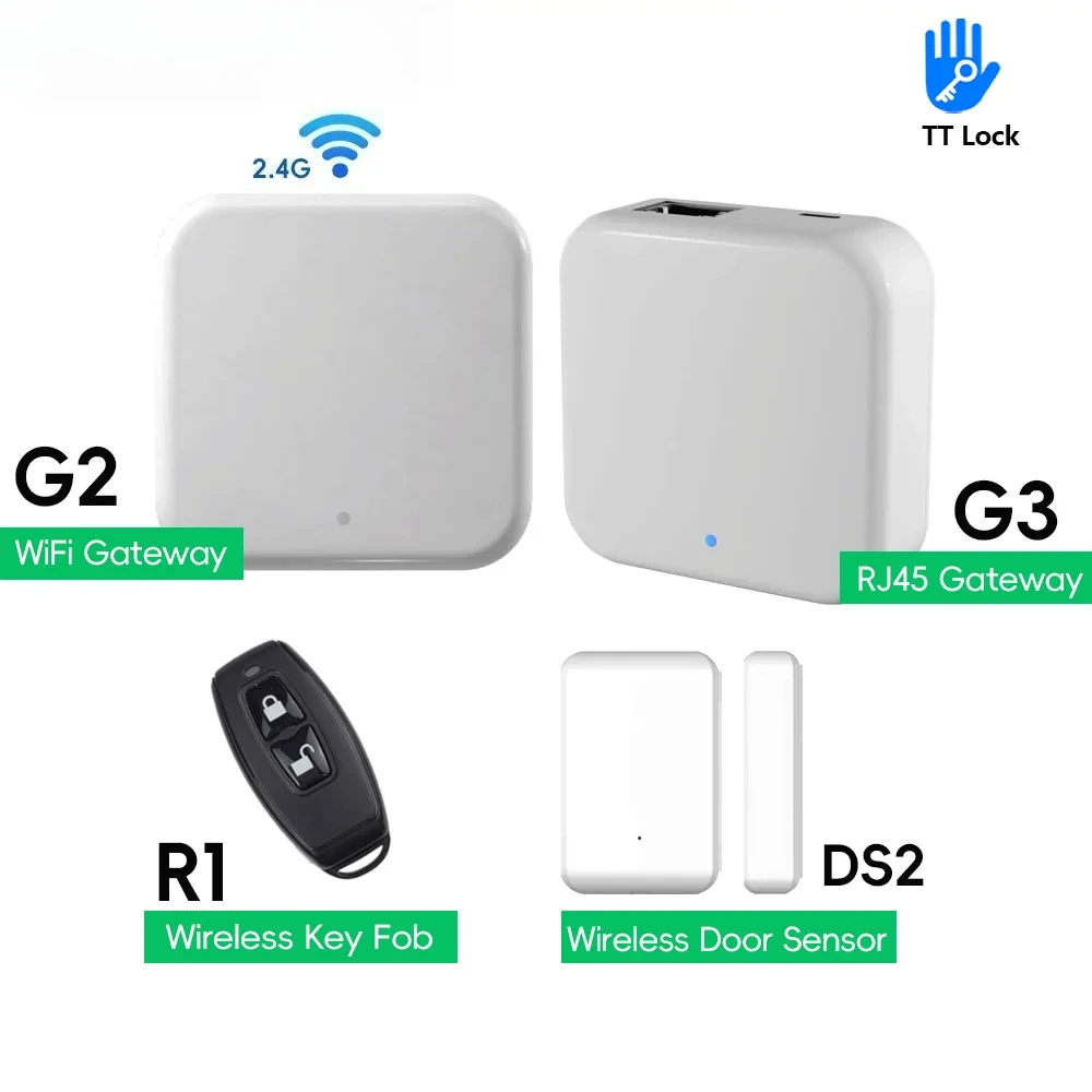 TT LOCK G2 Wireless Wifi Gateway Hub RJ45 Wired G3 Gateway/TT Lock Key Fob Fernbedienung/Türsensor für Smart Lock