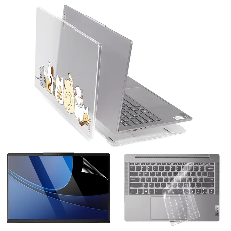 Набор чехлов для ноутбука 3-в-1 для Lenovo IdeaPad Pro 5 2024/2023 14/16 дюймов IdeaPad Slim 5, матовый чехол с рисунком, твердый корпус