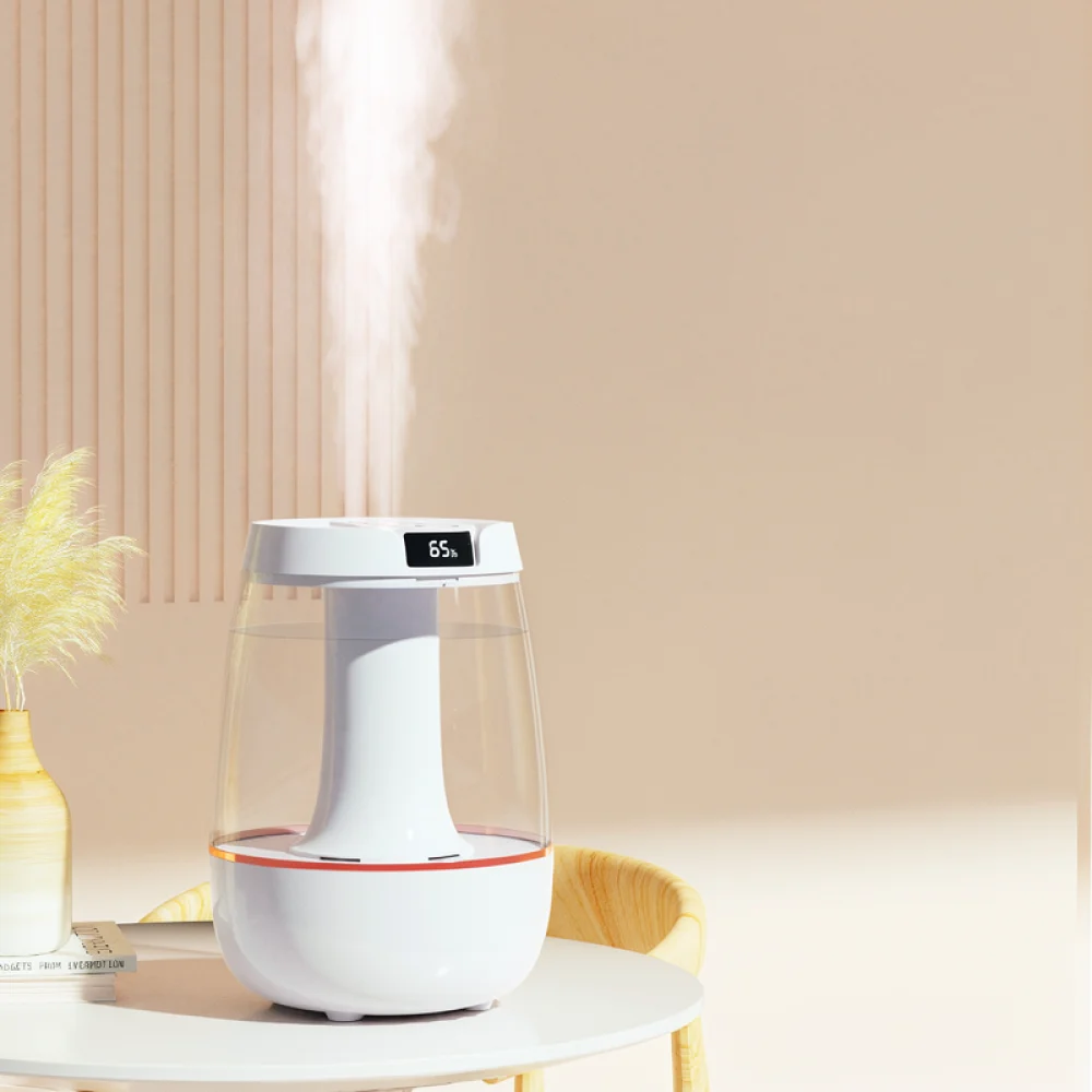 Dual Spray Air Humidifier Large Tank Capacity For Bedroom Office Desktop Ultrasonic Silent Diffuser Quiet Household Mist Machine