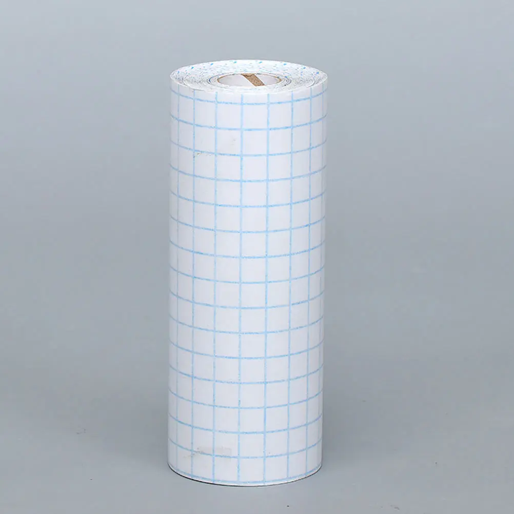 

2pcs Blue Red Grid Self-Adhesive Transparent Pvc Positioning Film For Vinyl Transfer Sticker Application Wall Window Glass