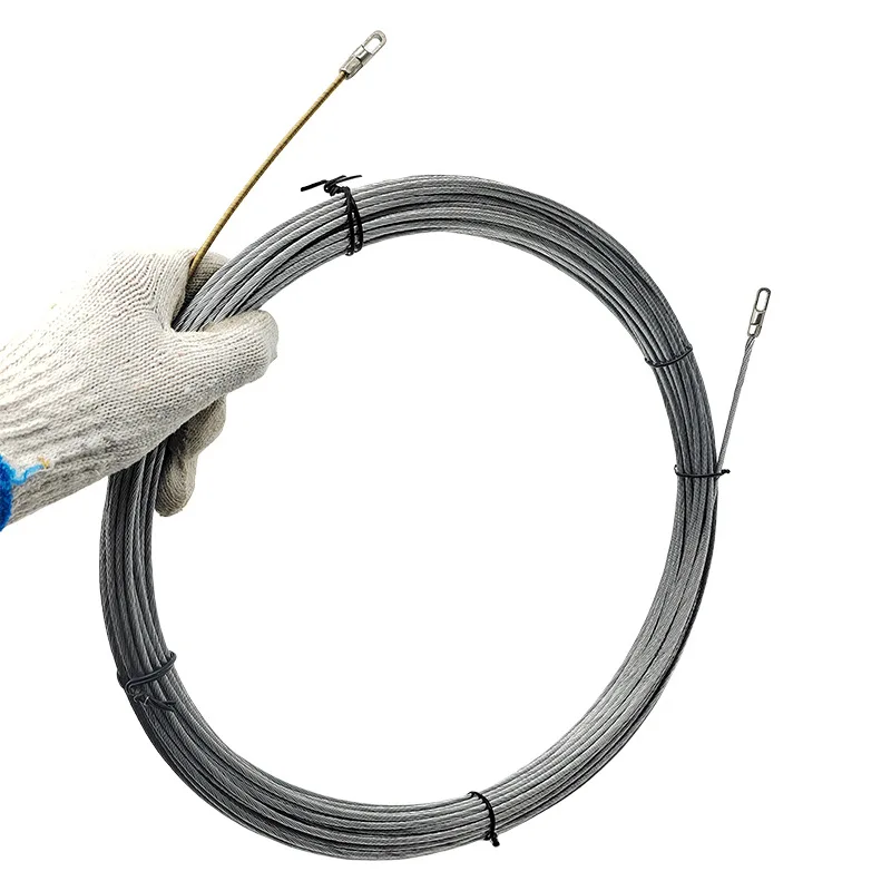 5-50m Steel Wire Pullers Electrician Through Wall Lead Wire Durable Metal Threading Device Power Maintenance Accessories