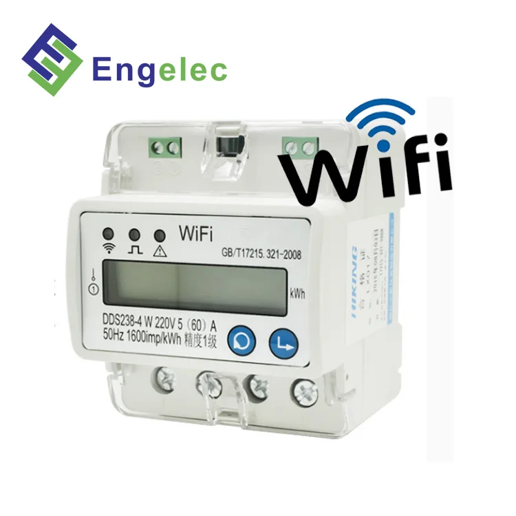 

Умный Wi-Fi счетчик DDS238-4 Вт, однофазный дисплей напряжения тока на DIN-рейку, связь RS485, беспроводной интеллектуальный счетчик энергии