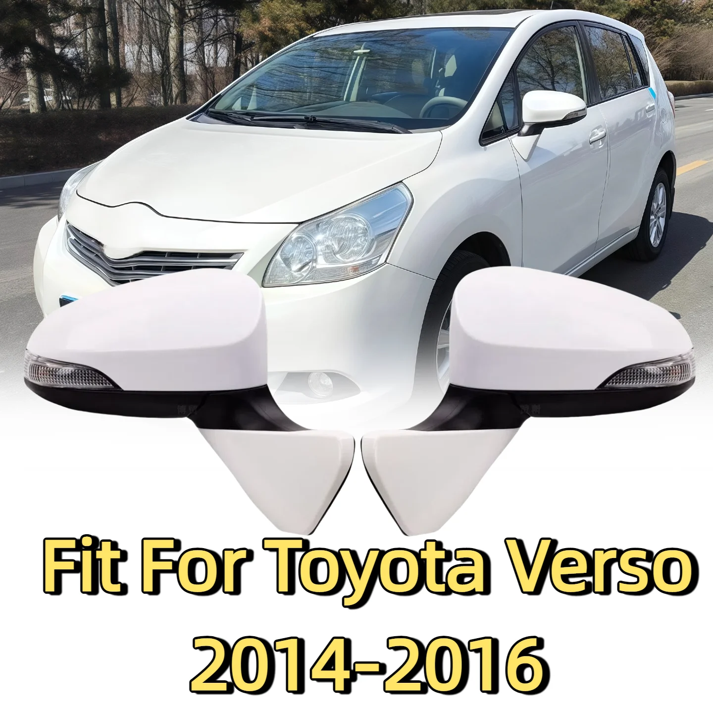 Car Accessories Outdoor Electric Rear View Mirror Set For For Toyota Verso 2014-2016 Auto With Mirror Set
