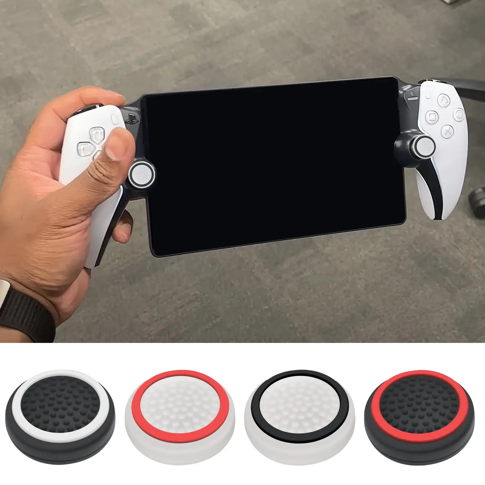 4Pcs Silicone Thumb Grips Joystick Caps for PlayStation Controller Anti-Slip Protective Cover Enhanced Grip Precision Control