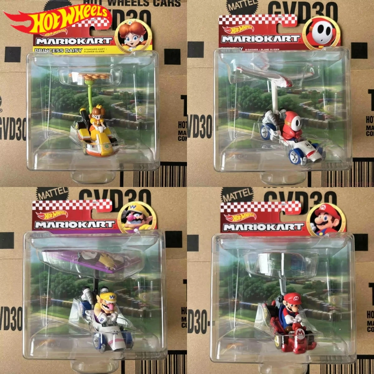 

Hot Wheels Premium The Super Mario Bros Movie Kart Wario Luigi Plumber Van Koopa Troopa Toad Donkey Kong Die Cast Model Car Gift