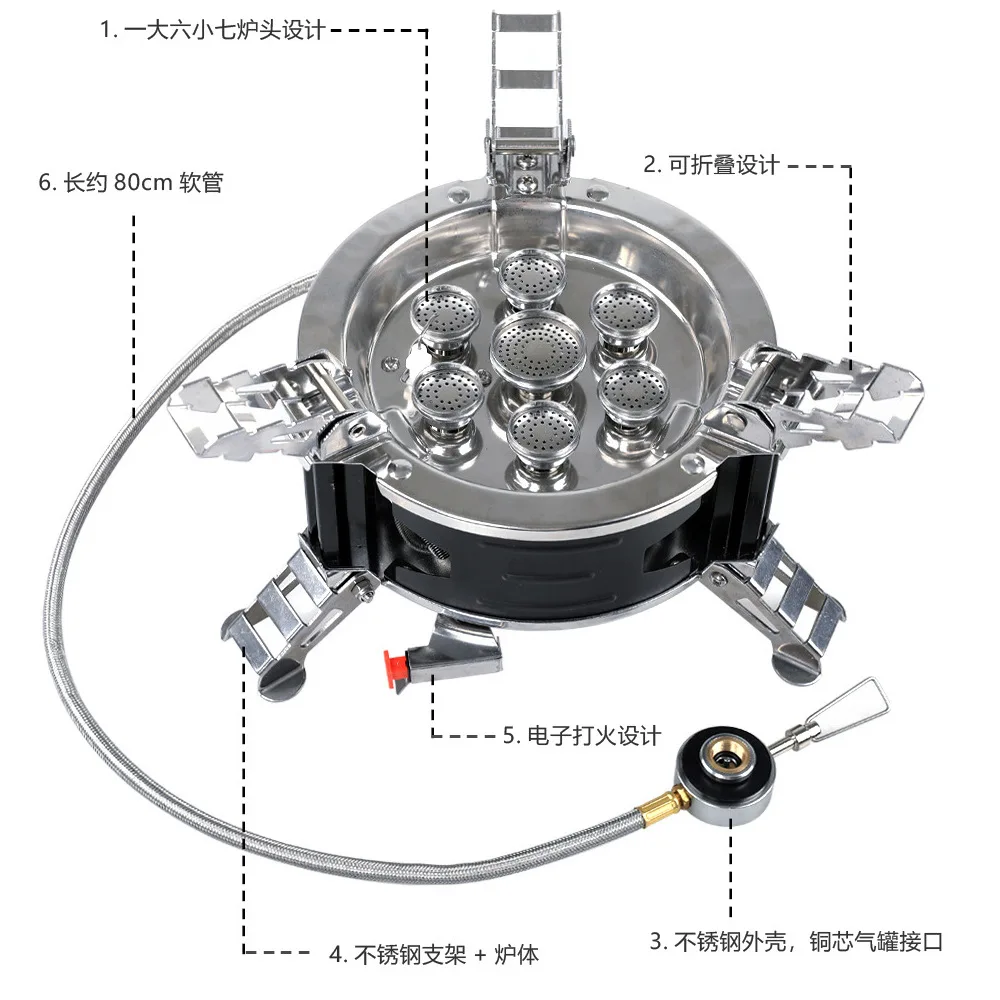 Vendita calda Fornelli a gas pieghevoli da campeggio all'aperto Fornello da campeggio pieghevole