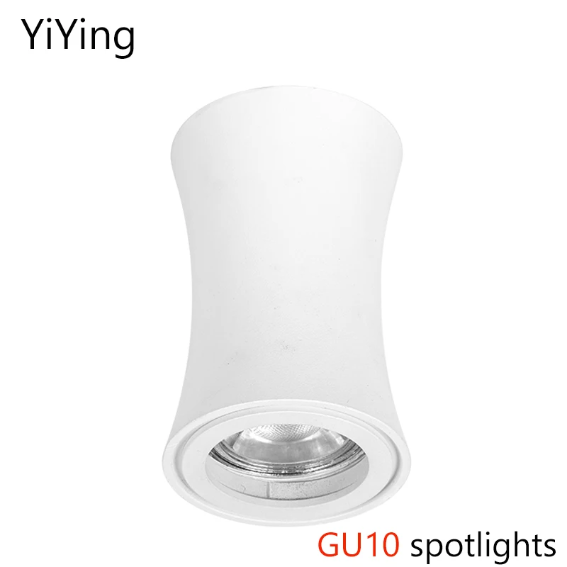 

YiYing LED Spot Lights Surface Mounted GU10 7W Ceiling Spots Replaceable Light Source Focus Lamp For Home Shop Indoor Lighting