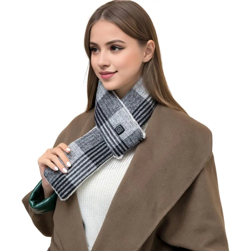 Adjustable Temperature Scarf Waterproof Heating Scarf Rechargeable Scarf for Women Men with 3 Heat Settings for Camping