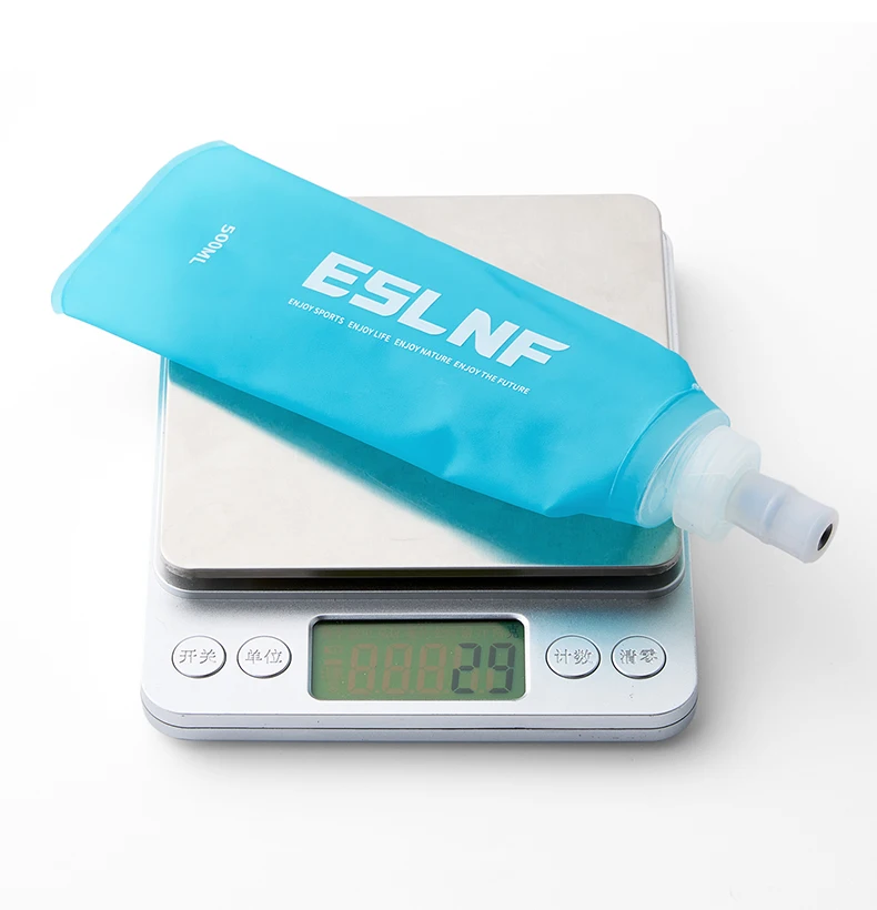 ESLNF 500ml Faltbare Wasserblase Weiche Wasserbeutel BPA-frei Lebensmittelqualität Auslaufsicher Tragbar für Laufen Radfahren Camping Hydration – Detail 18