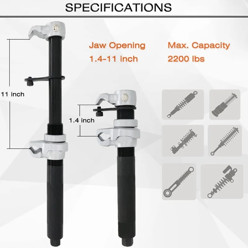 3pcs Coil Spring Compressor Tool Kit Shock Absorber Heavy Duty Handheld Set Suspension Remover Tool for Car Truck ATV UTV 2200LB
