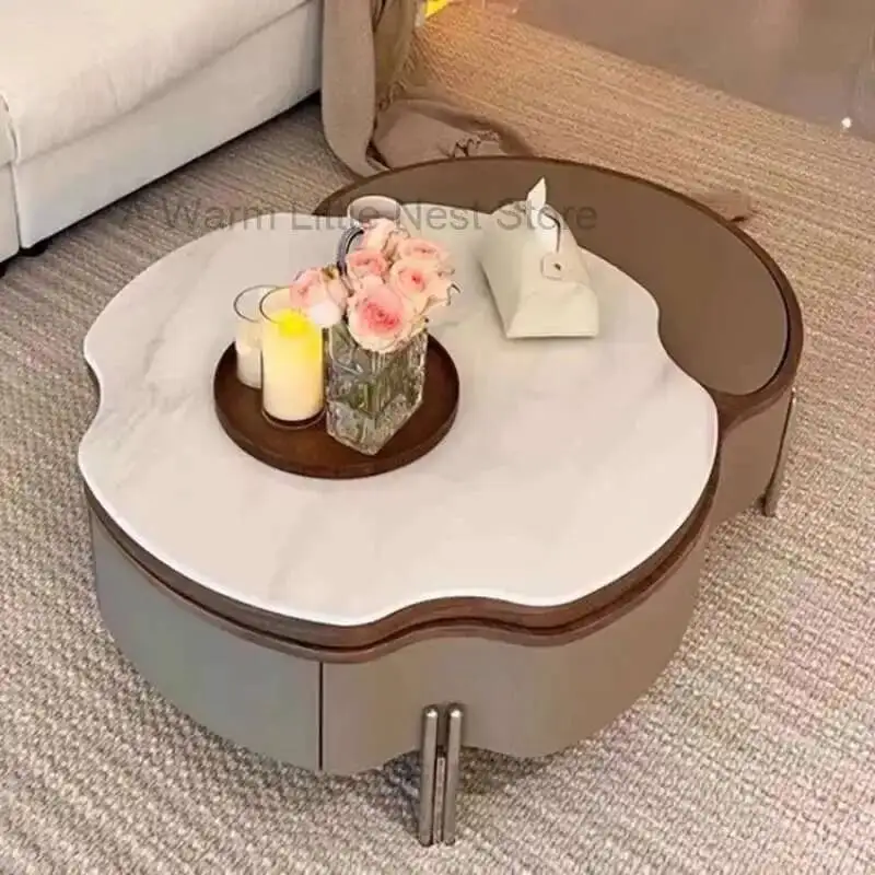 

Unique Space Saving Modern Aesthetic Coffee Table Luxury Mini Coffee Table Computer Sweet Dinner Wood Couchtisch Home Furniture