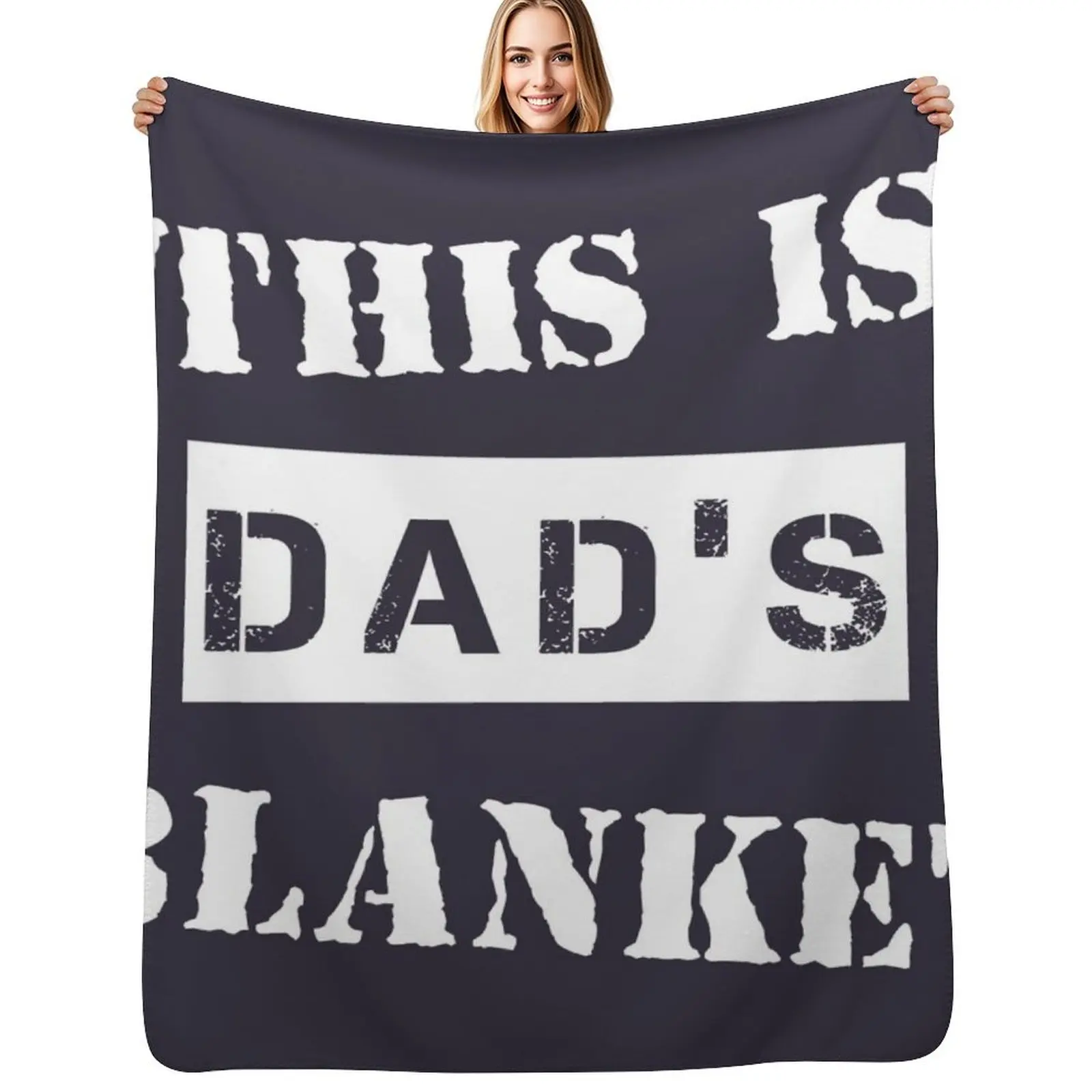 This Is Dad's Blanket Throw Blanket Cozy Napping Blanket Gift for Mom Dad