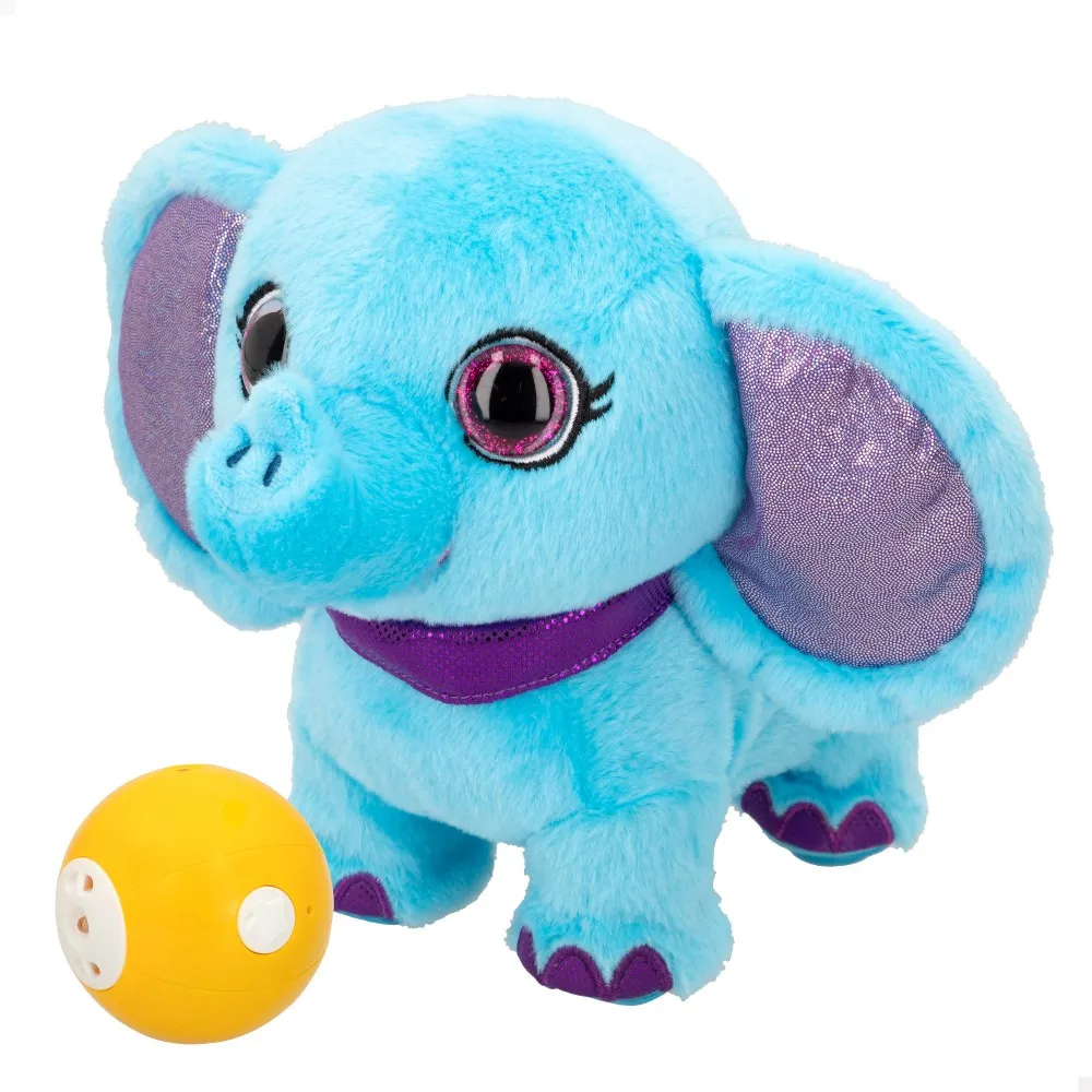 Plush Elephant Nesha follow the ball Party Pets, interactive plush, stuffed for children 2 years, stuffed elephant, elephant toy, stuffed with sounds, stuffed elephant, walking toys, electronic plush