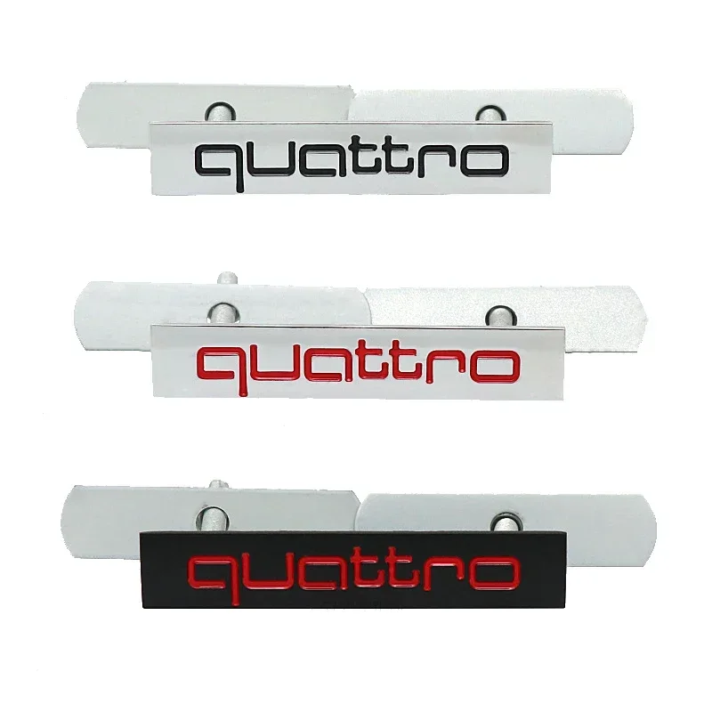 

For Audi Quattro Emblem Front Grille Badge Compatible A4 B9 A3 TT Mk1 A6 C8 A7 A8 A5 B8 C6 C5 R8 S3 S4 Q5 Q3 Q7 Car Accessories