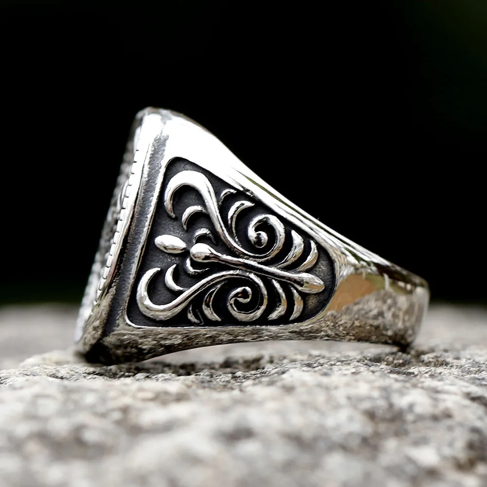 2023 New Fashion Stainless Steel Ring scorpion 3D Round Detailed antler animal Men\'s Ring for teen Jewely free shipping