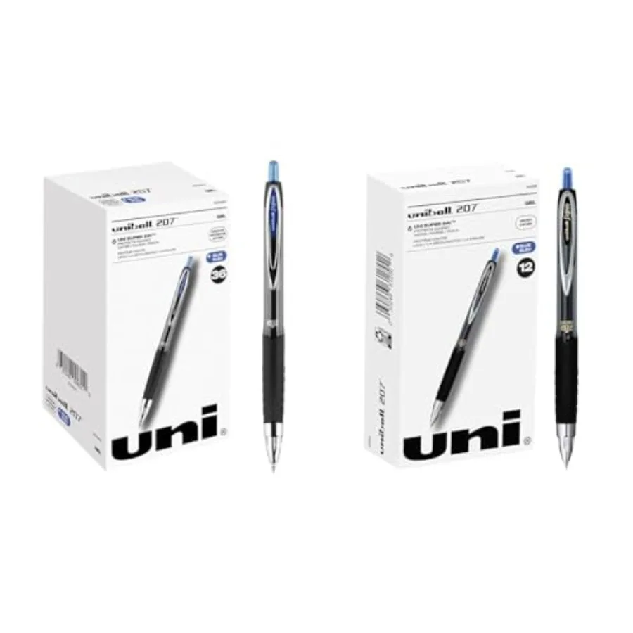 

Набор гелевых ручек Uniball Signo 207, 36 штук, 0.7 мм, средний синий цвет, гелевые чернила, модель 207 ™ Выдвижные гелевые ручки с микрочернилами для защиты от мошенничества
