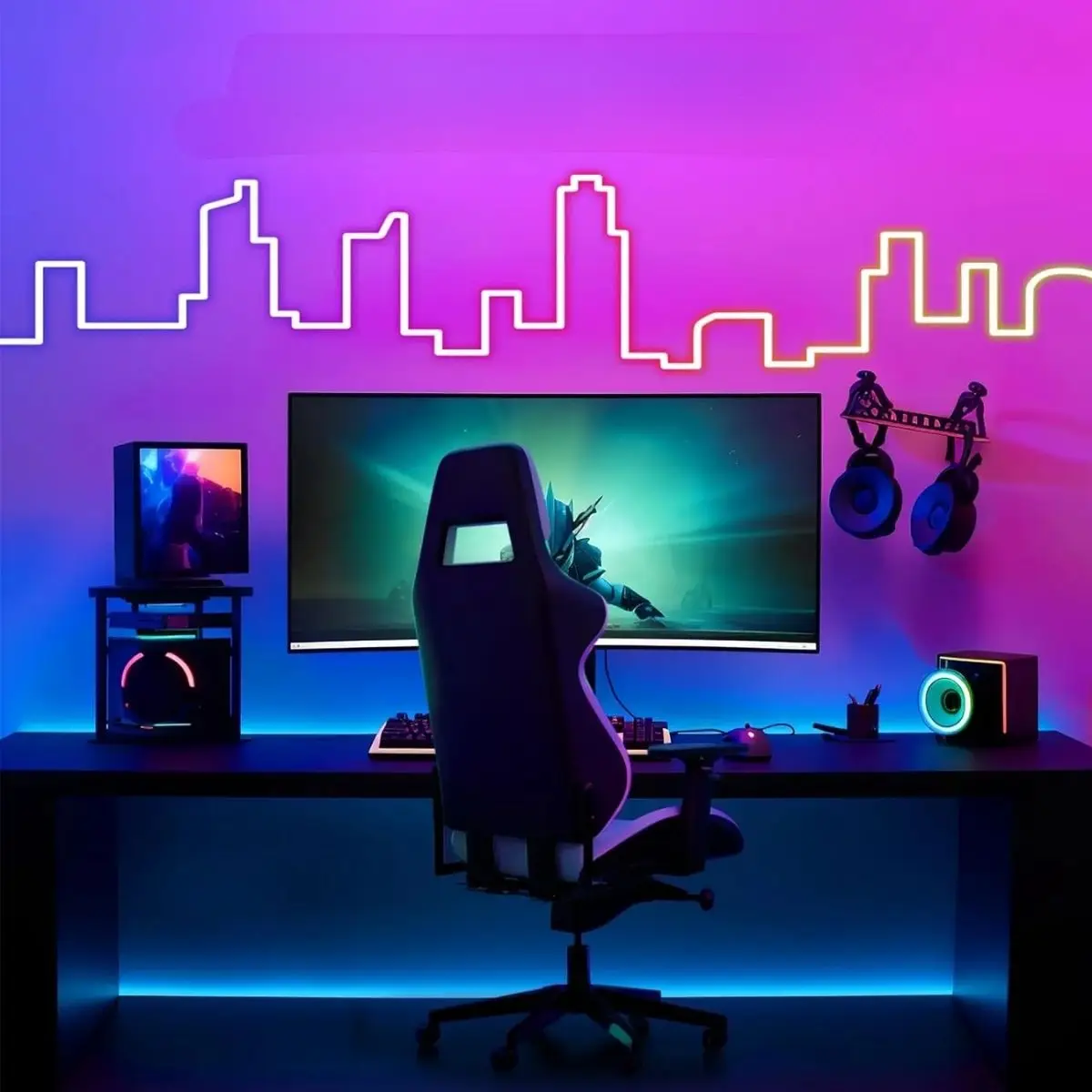 شريط إضاءة نيون USB DIY للتحكم في التطبيق وجهاز التحكم عن بعد RGB تغيير لون شريط إضاءة LED مرن لتزيين غرفة النوم
