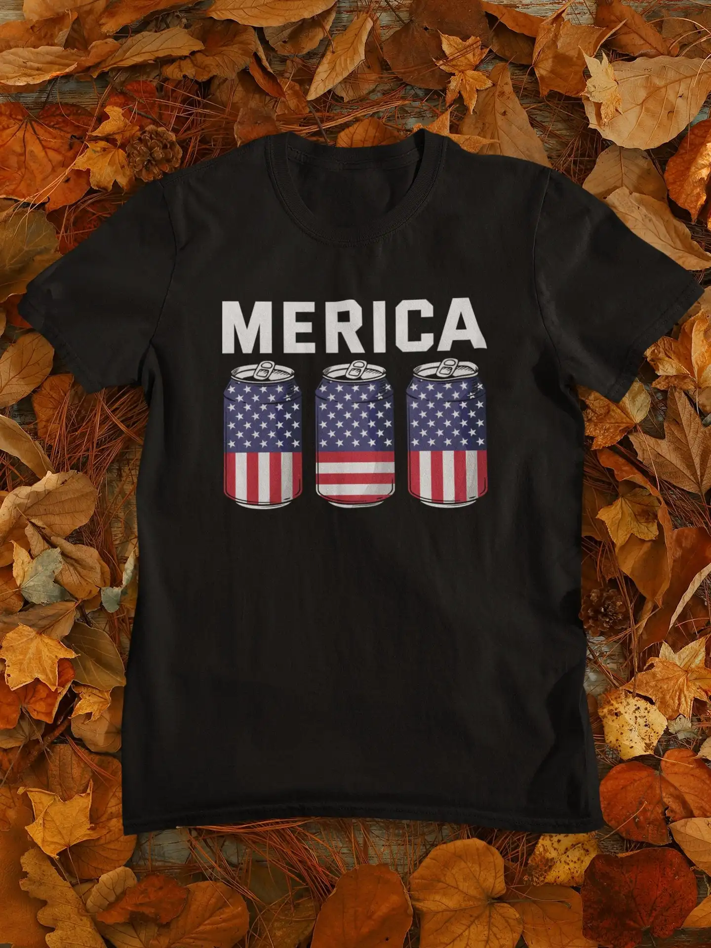 Beer American Flag T Shirt Usa 4Th Of July Merica Drinker S 5Xl Christmas Gift Lover