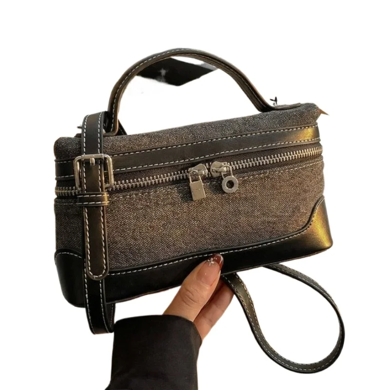 New Box-feeling Waterproof Fashion Bag, Leather Trendy and Versatile, High-value, Exquisite and Hot Commuting, Advanced Bag Girl