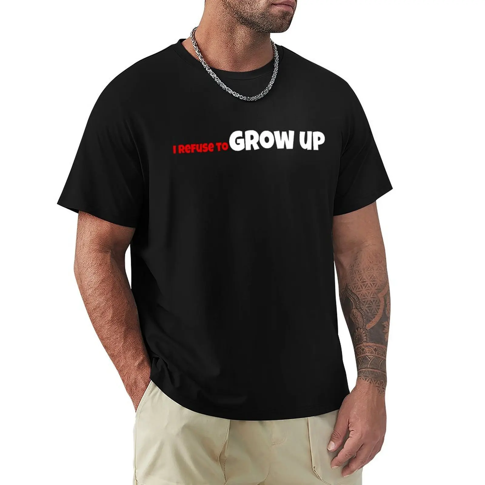 DAydrian Harding I Refuse To Grow Up DAydrian Harding Merch, Unisex Tshirt Blend Hoodie T-Shirt Relaxed Casual Short Sleeve Tee