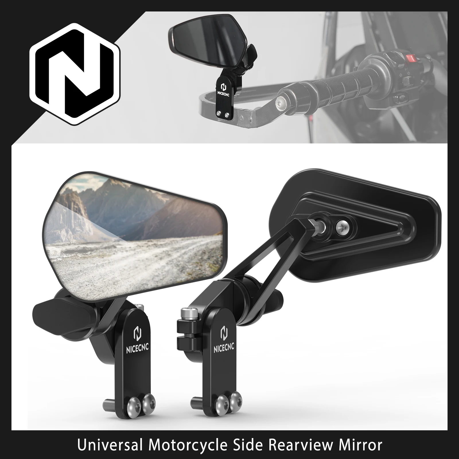 

Rearview Side Mirror Quick Flip Mirrors For KTM 690 Enduro R 690 SMC R 790/890 Adventure Yamaha Tenere 700 Husqvarna 701 Harley