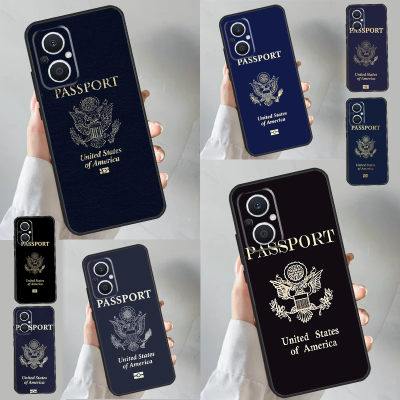 American Passport Case For OPPO Reno 2Z 4Z 5Z 8T 3 4 5 6 7 8 Lite OPPO Find X2 X3 X5 X6 Pro Lite Neo Cover