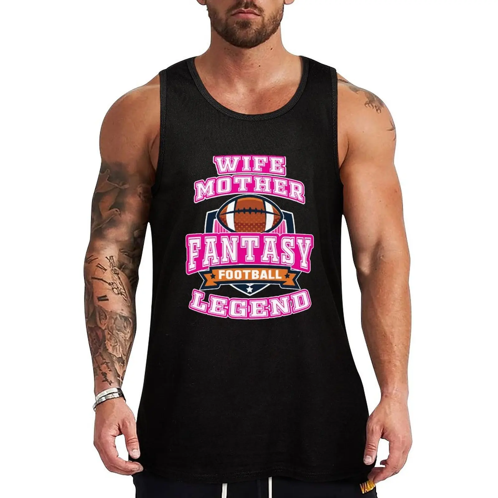 Fantasy Football Legend Tshirt League Wife Mother Tee Tank Top Street Style Tank Top Casual Urban Sleeveless Top