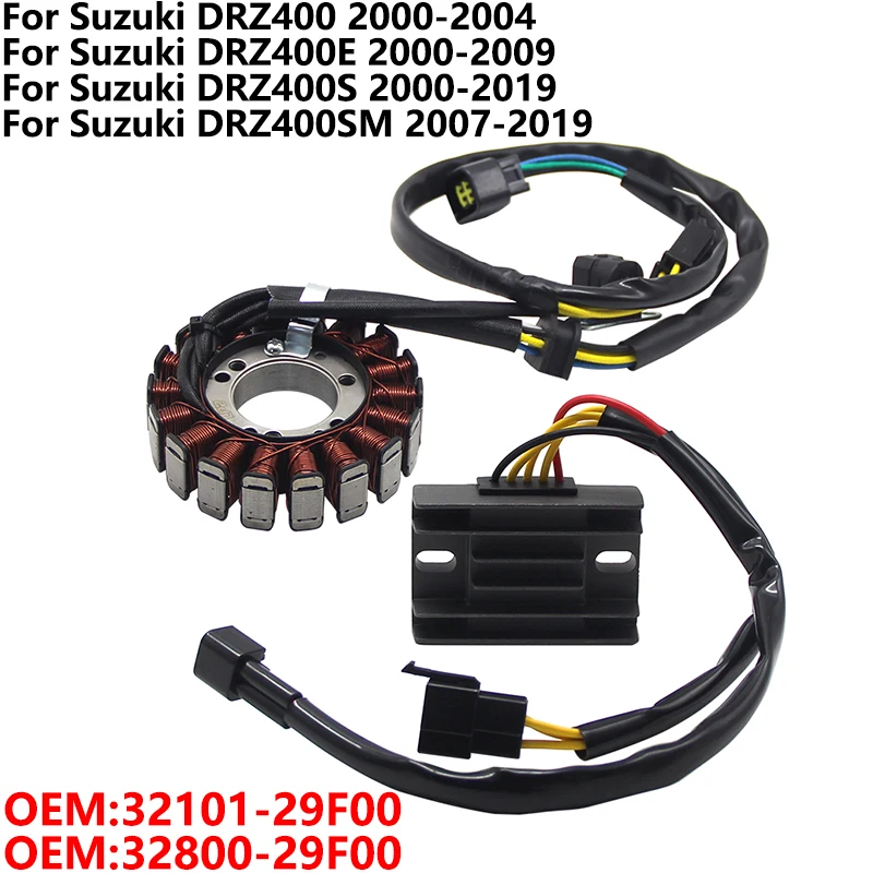 32800-29F00 Stator Coil + Rectifier Kit for Suzuki DRZ 400 400E 400S 400SM DRZ400 DRZ400E DRZ400S DRZ400SM 32101-29F00