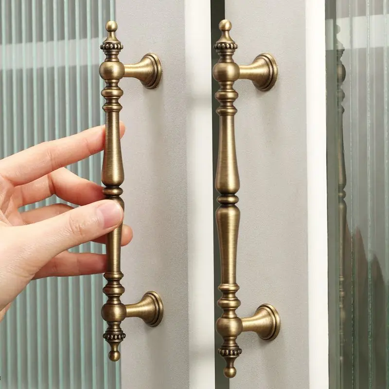Nordic Brass Handles for Furniture Bedroom Nightstand Wardrobe Cabinet Handles Hardware Fitting Knobs and Handles for Drawers