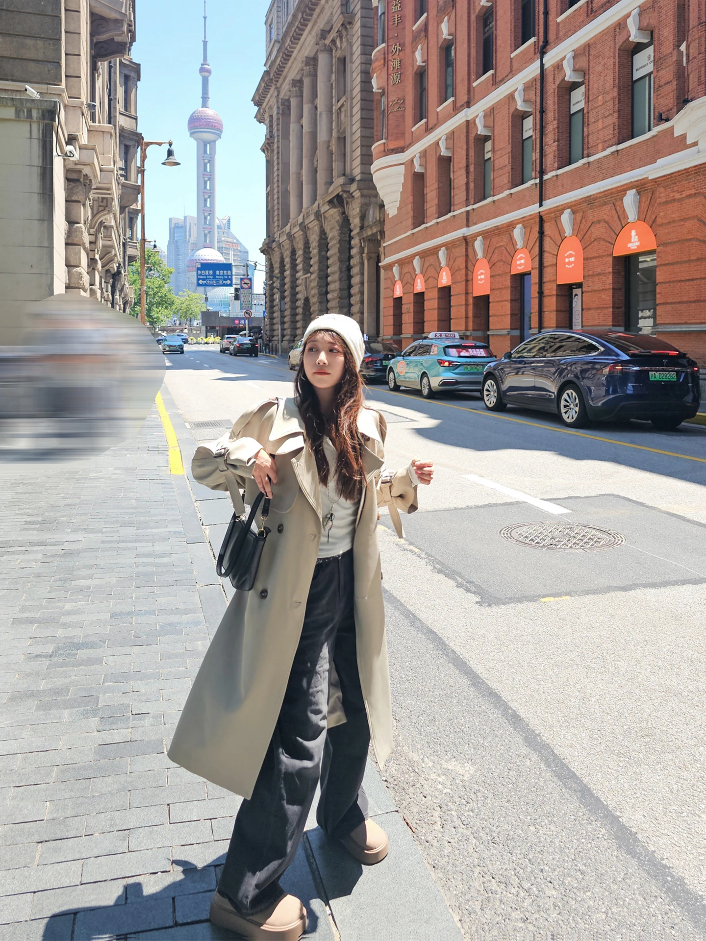 

Ele Mid-Length Women's Jaet 2025 Autumn Season Briti Sle Commute Long Sve Double-Breasted Pure Color Polyester F...