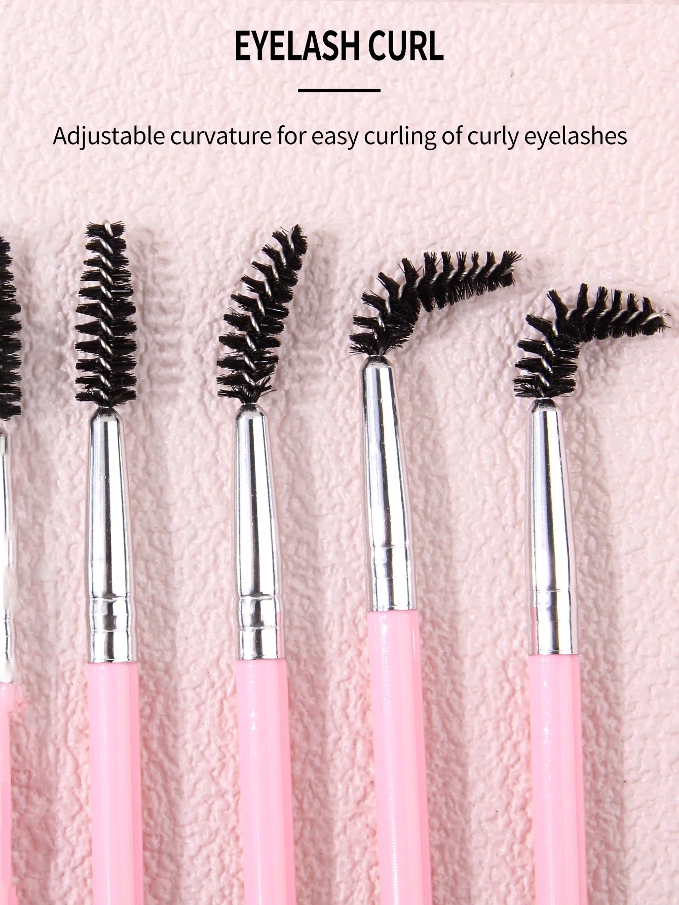 Double heads eyebrow brush and eyelash curler multi-function makeup brush